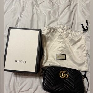 Gucci Black Quilted Crossbody Bag